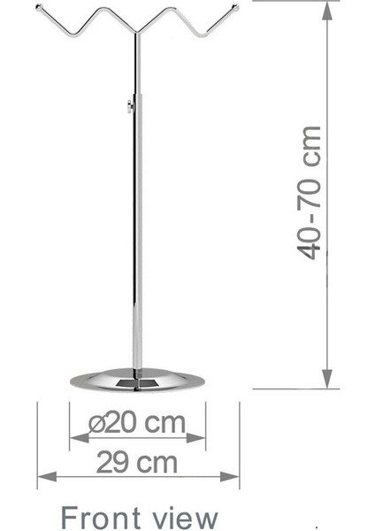 Ayarlanabilir Krom Kaplama Çanta Standı