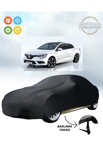 Renault Megane 4 Sedan 2017 Model Araba Brandası,oto Branda Alttan Bağlantı Tokalı Siyah