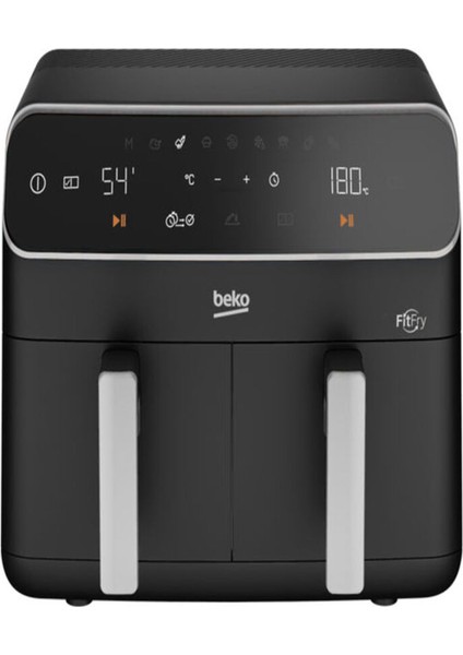 Iki Hazneli Az Yağlı Fritöz, Şık ve Kullanışlı Siyah Tasarım indirimleri