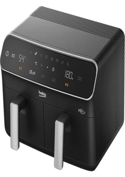 Iki Hazneli Az Yağlı Fritöz, Şık ve Kullanışlı Siyah Tasarım