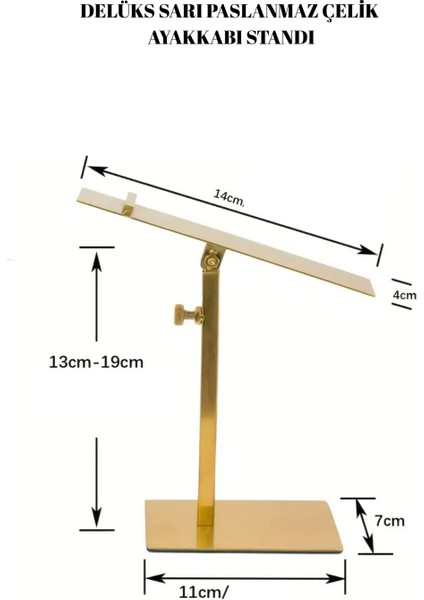 Paslanmaz Satine Mat Gold Çelik Ayarlanabilir Ayakkabı Standı fiyatları