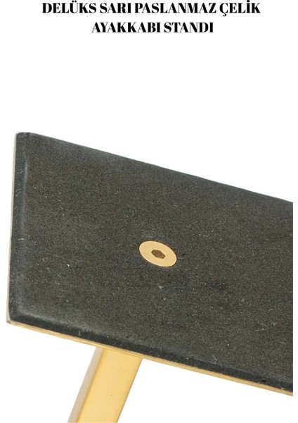 Paslanmaz Satine Mat Gold Çelik Ayarlanabilir Ayakkabı Standı