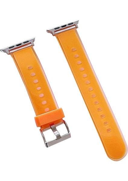 Depomix Movenchy Watch 45MM Jelly Silikon Kordon - Turuncu