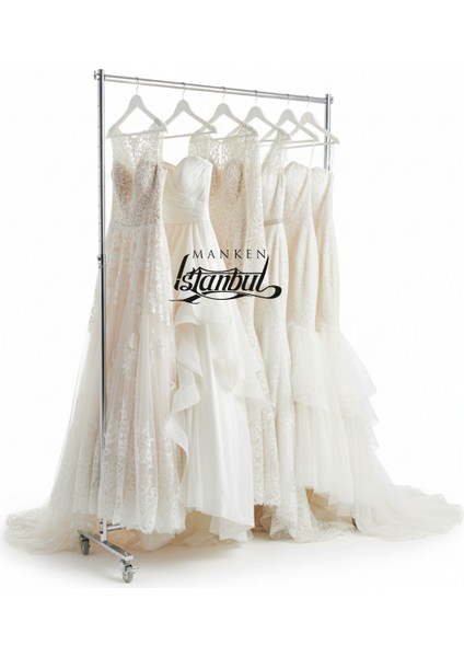 Yüksekli Ayarlı Tekerlekli Abiye Elbise Gelinlik Standı fiyatları