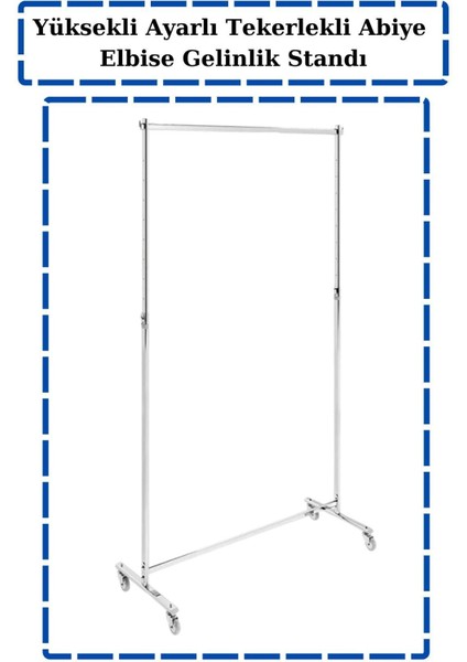 Yüksekli Ayarlı Tekerlekli Abiye Elbise Gelinlik Standı
