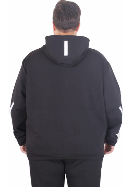 Büyük Beden Double Face Eşofman Takım M.g TK25611 Sıyah modelleri