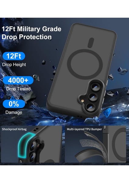 Samsung Galaxy S25 Fe Kılıf Kamera Çıkıntılı Mat Magsafe Wireless Şarj Destekli Renkli Hassas Butonlu Kapak modelleri