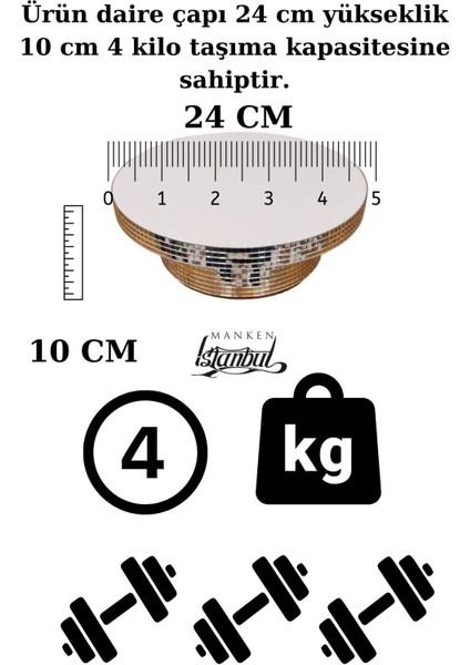 Gümüş Kaplama 24 cm Çap 220 Volt Elektrik Ile Çalışan Tek Yönlü Döner Platform Fotoğraf Çekim Standı fiyatları