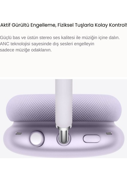 Airpods Max Fileli Kulak Üstü Bluetooth Kulaklık ve Kılıf Pop-Up Aktif Gürültü Engelleme-Şeffaf Modu iPhone Uyumlu (Yıldız Işığı) modelleri
