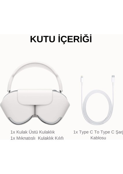 Airpods Max Fileli Kulak Üstü Bluetooth Kulaklık ve Kılıf Pop-Up Aktif Gürültü Engelleme-Şeffaf Modu iPhone Uyumlu (Yıldız Işığı) indirimleri