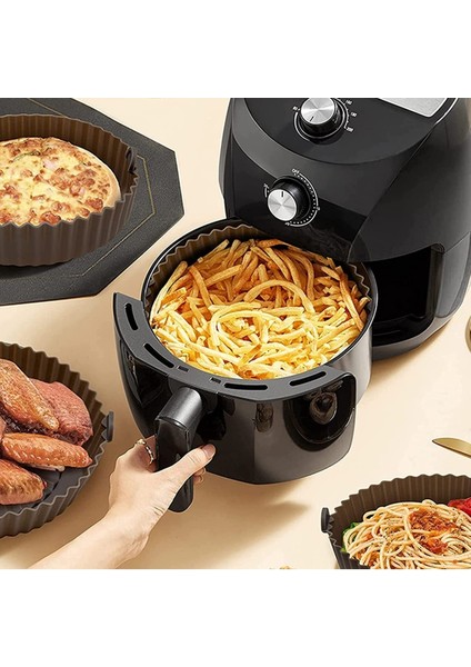 Silikon Airfryer Pişirme Kabı, Siyah, Standart Uyumlu, Sağlıklı ve Pratik Kullanım modelleri