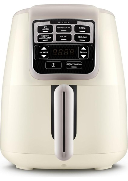 3'ü 1 Arada Xl Ev Yemeği, Közleme ve Airfryer, 4 Kişilik, Çok Renkli