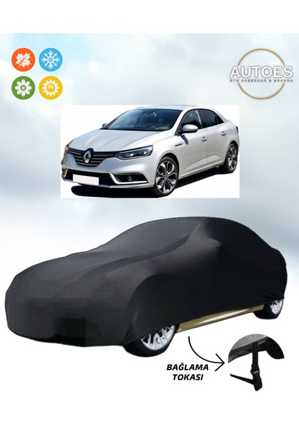 Renault Megane 4 Sedan 2020 Model Araba Brandası,oto Branda Alttan Bağlantı Tokalı Siyah