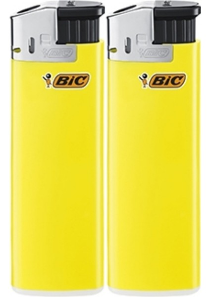 J8 Elektronik Çakmak Sarı Renk 2 Adet (Ebat:8 Cm)