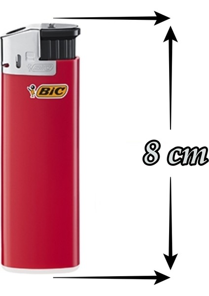 J8 Elektronik Çakmak Kırmızı Renk 2 Adet (Ebat:8 Cm) fiyatları