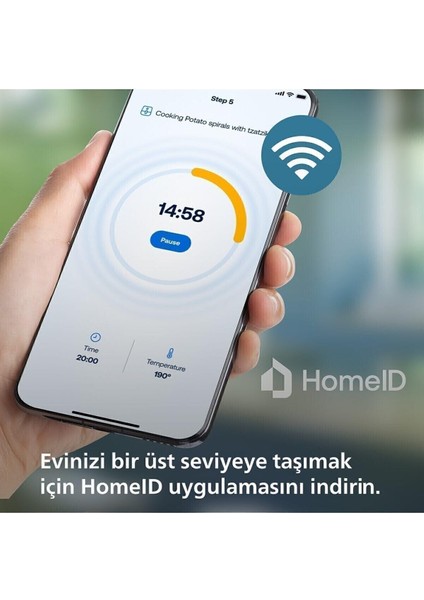 Geniş Kapasiteli 22'li Uzaktan Bağlantılı Premium Hava Fryeri Siyah