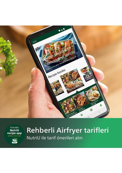 7 Ön Ayarlı Dokunmatik Ekranlı Sağlıklı Hava Fritözü, Xl 5,6lt, Rapidair Teknolojisi fırsatları