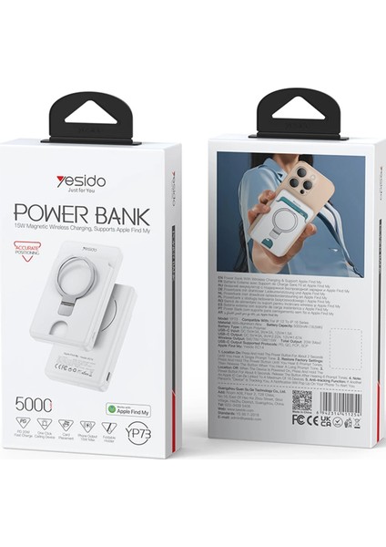 Akıllı Konum Takip Özellikli 5.000 Mah Kartvizit Bölmeli Metal Stand Halkalı Kablosuz Magsafe Powerbank indirimleri