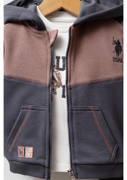 U.s. Polo Assn Erkek Bebek 3'lü Takım Füme fırsatları