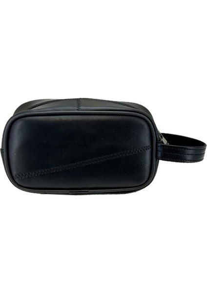 Şık Deri Seyahat Çantası, Tıraş ve Losyon Takımı, Siyah Renk indirimleri