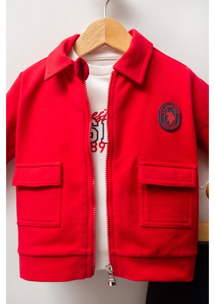 U.s. Polo Assn Erkek Bebek 3'lü Takım Kırmızı fırsatları