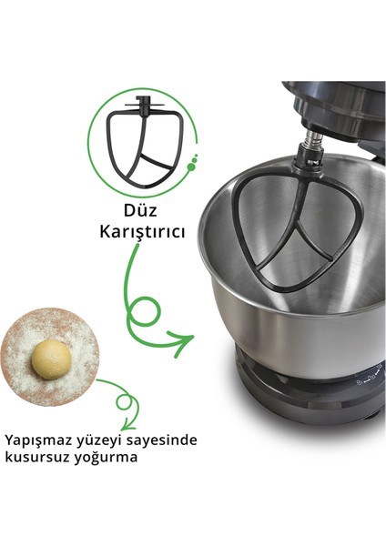 1300W Standlı Mikser, Güçlü ve Şık Tasarım, Kullanışlı ve Dayanıklı indirimleri
