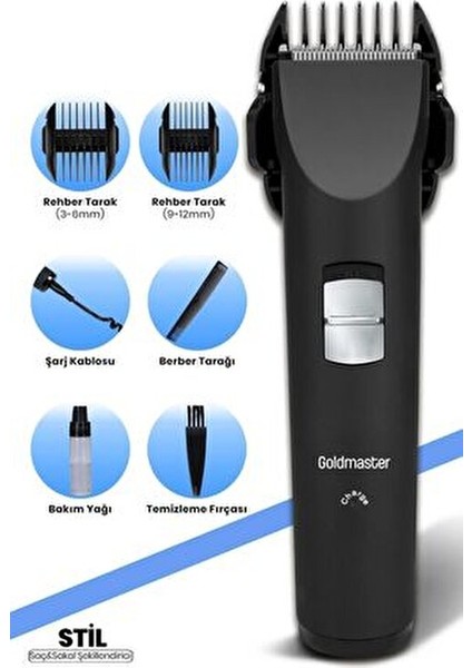 GM-7135 Şarjlı Saç Kesme Makinesi