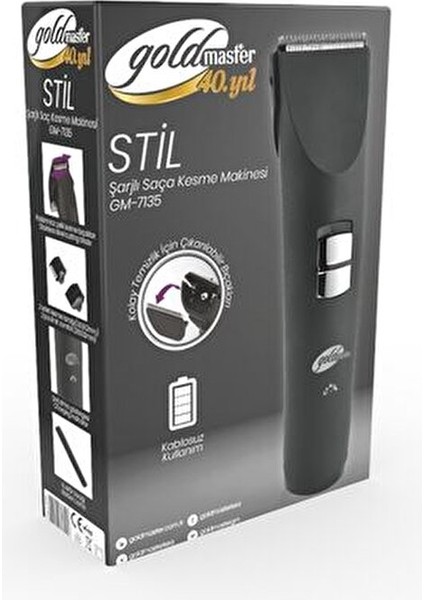 GM-7135 Şarjlı Saç Kesme Makinesi