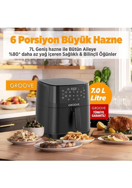 Yüksek Kapasiteli 1800W Akıllı Wifi Airfryer, Yağsız ve Sıcak Hava Teknolojisi fırsatları
