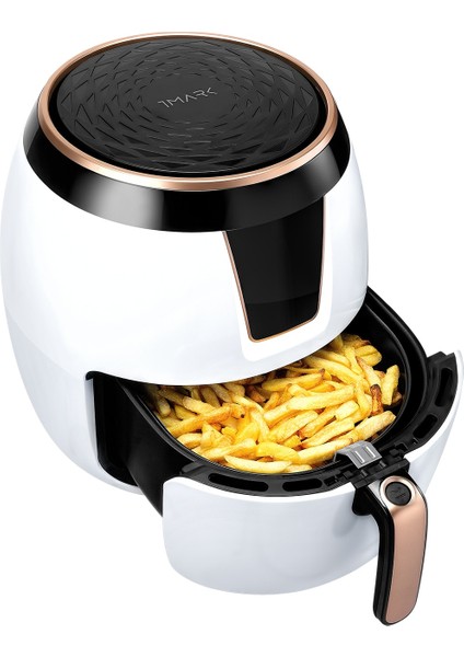 Büyük Boy 5,5 Lt Sıcak Hava Fritözü Beyaz, Sağlıklı ve Pratik Pişirme Keyfi fiyatları