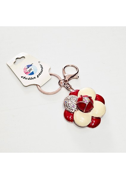 Anahtarlık Çanta Aksesuarı Çiçek Taşlı Anahtarlik