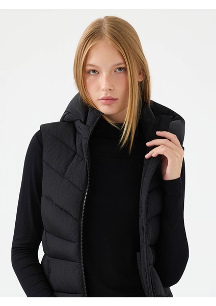 Slim Fit Siyah Kadın Yelek LF2040631 fırsatları