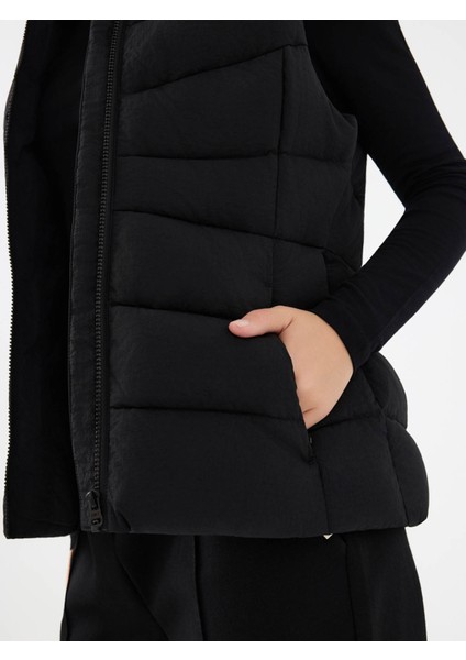 Slim Fit Siyah Kadın Yelek LF2040631 indirimleri