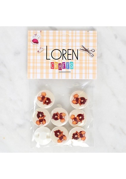 Loren Crafts 8'li Ördek Düğme - 1201