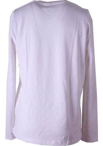 O Yaka Waffle Ekru Erkek Sweatshirt 5073-2 modelleri