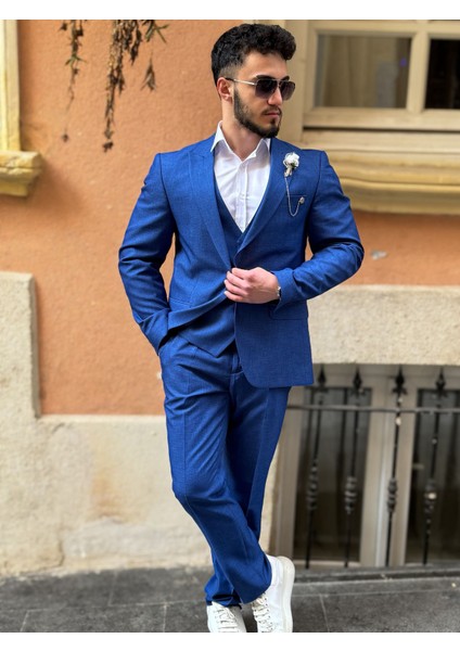 Slim Fit Yelekli Takım Elbise fiyatları