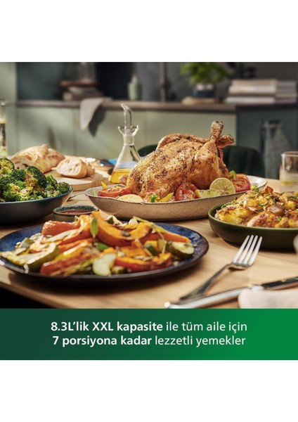 8,3l Uzaktan Bağlantılı Ultra Premium Airfryer, 22 Fonksiyon, Şık Siyah, Yüksek Performans fırsatları