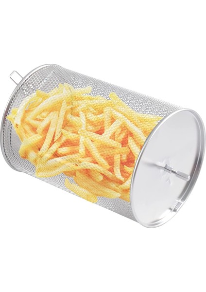 12 Programlı Büyük Hava Fritözü ve Döner Izgara, Şiş, Gümüş Renkli
