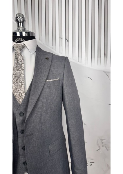 Slim Fit Yelekli Takım Elbise fiyatları