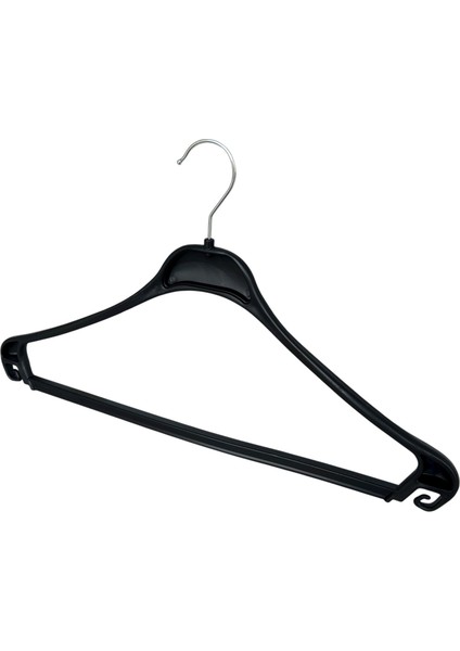 Takım Elbise Askısı, Mont-Kaban Askısı, Gelinlik Askısı, Siyah Renk, 5 Adet