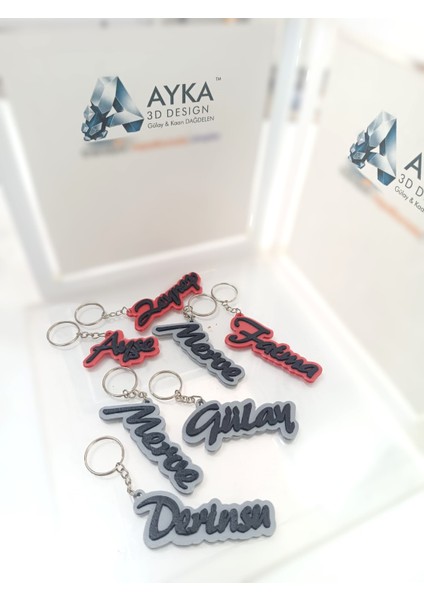 Kişiye Özel 3D İsimli Anahtarlık (Pla Malzeme)