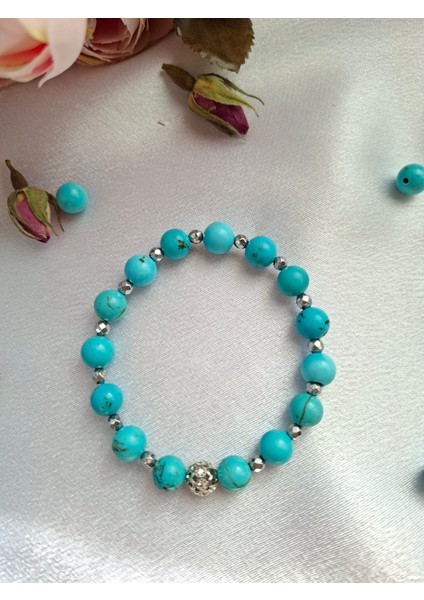 Turkuaz (Firuze) Hematit Bileklik 8 mm