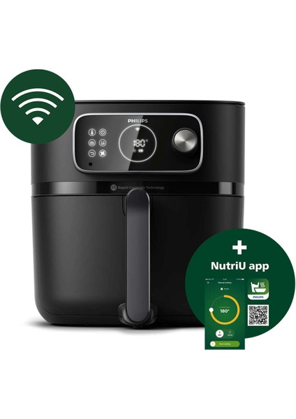 Genişli ve Çok Fonksiyonlu Büyük Kapasiteli 8 Ön Ayarlı Airfryer modelleri