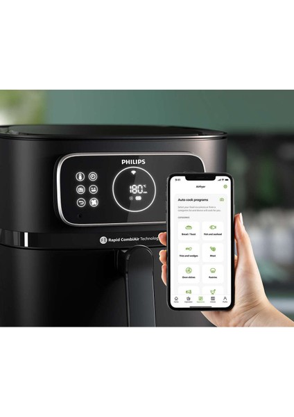 Genişli ve Çok Fonksiyonlu Büyük Kapasiteli 8 Ön Ayarlı Airfryer