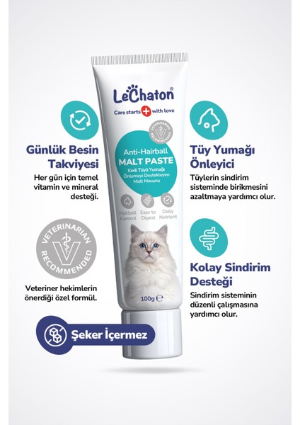 Kedi Tüy Yumağı Önleyici Malt Kedi Tüyü Döküm Dökülmesi Önleyici Engelleyici Kedi Maltı Macunu 100GR fiyatları