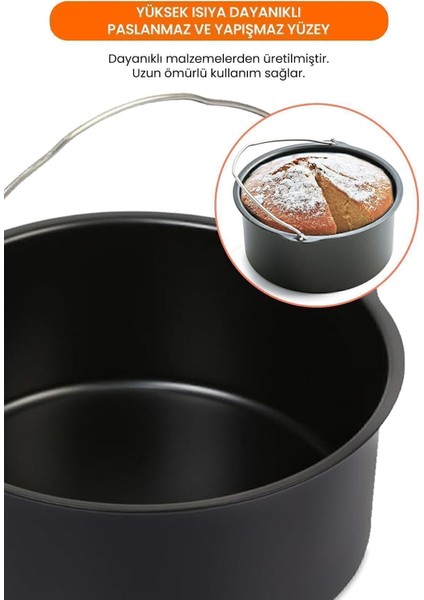 Siyah Hava Fritözü Aksesuar Seti, Pişirme ve Izgara Için Çok Yönlü Yardımcı modelleri