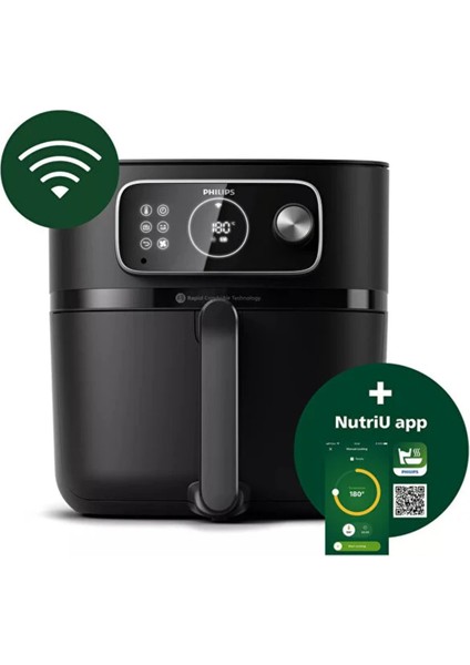 22 Fonksiyonlu 8.3l Airfryer, 2200W, Siyah, Yeni Seri