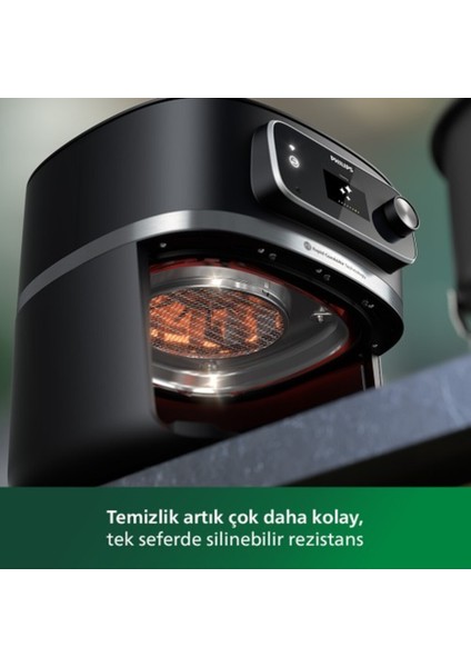 Büyük Kapasiteli Airfryer 8.3 L, Termometreli, 2 Kg, Akıllı Bağlantılı Siyah fırsatları