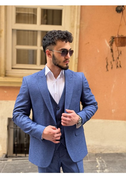 Slim Fit Yelekli Takım Elbise fiyatları