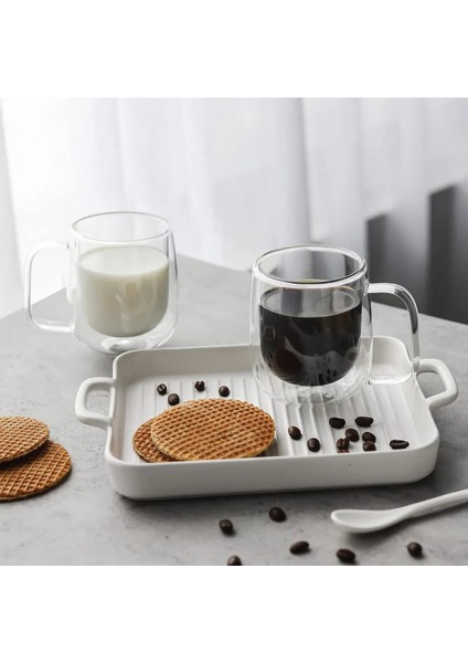 4 Adet Kahve Kupaları Latte - Amerikano Çift Cidarlı Bardak ve Kupa modelleri